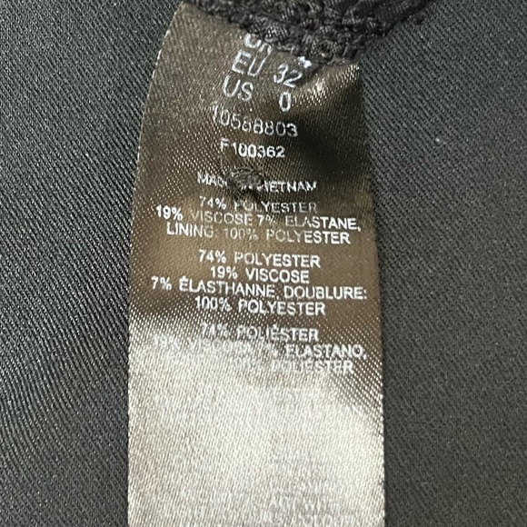 ASOS Design Flat Panel High Waist Straight Leg Trousers Black Size 0 - Picture 12 of 12